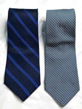 Brooks Brothers Makers Neck Tie Men’s 100% Silk Lot 2 Made in USA Woven England